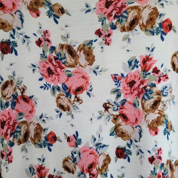Floral A-line Shirt Dress, Size L - Picture 4 of 6